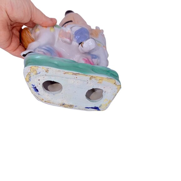 Caishen 1960s Chinese God of Wealth Porcelain Figurine on Horseback Statue - Picture 8 of 8